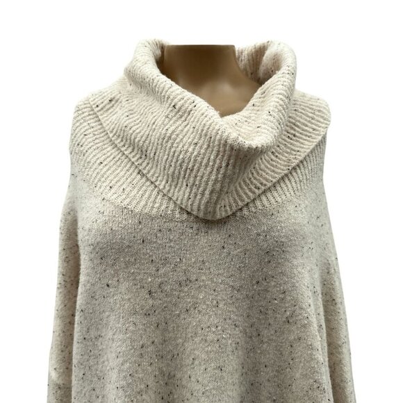 Chelsea 28 Sweater Slouchy Cowl Neck Dolman Sleeve Beige Speckled Women XL - Picture 10 of 10